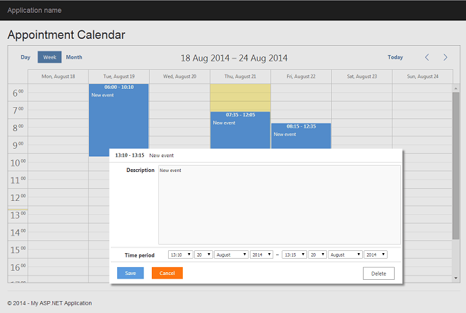 appointment calendar asp.net mvc5